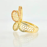 Anillo Mariposa Malla Exagonal 4.8gr / T7 / Oro Amarillo 18K