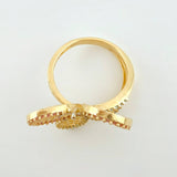 Anillo Mariposa Malla Exagonal 4.8gr / T7 / Oro Amarillo 18K