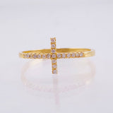 Cross Ring 1.4gr / T7 3/4 / 18K Yellow Gold