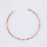 Pulso Ice Diamantada 5.55gr / 7 3/4 in / 2.4mm Oro Rosa +4 18K