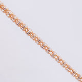 Pulso Ice Diamantada 5.55gr / 7 3/4 in / 2.4mm Oro Rosa +4 18K