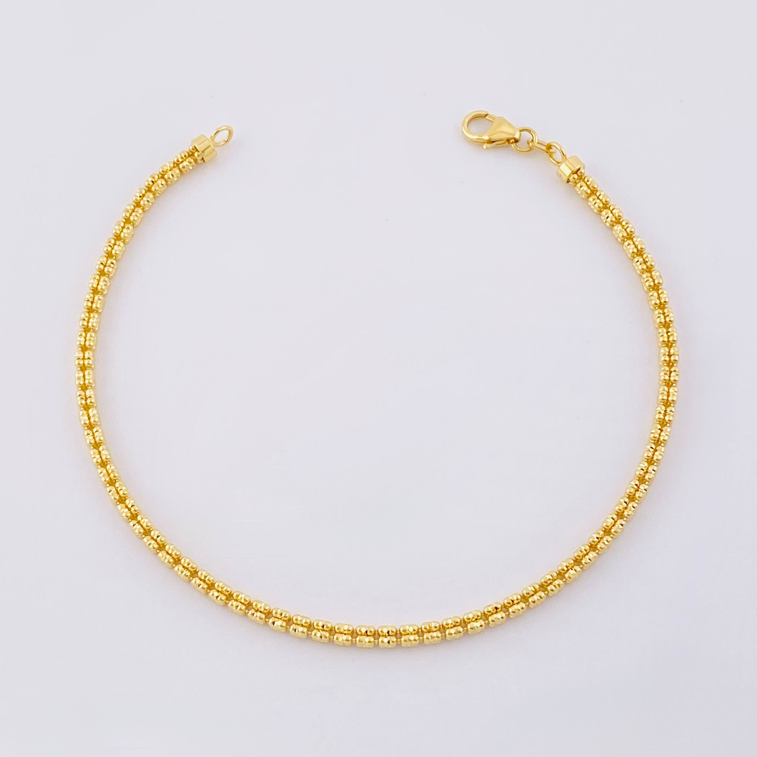 Pulso Ice 7.1g / 7 3/4 in / 3.1mm Dos Oros Amarillo Blanco 18K