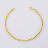 Pulso Ice 7.1g / 7 3/4 in / 3.1mm Dos Oros Amarillo Blanco 18K