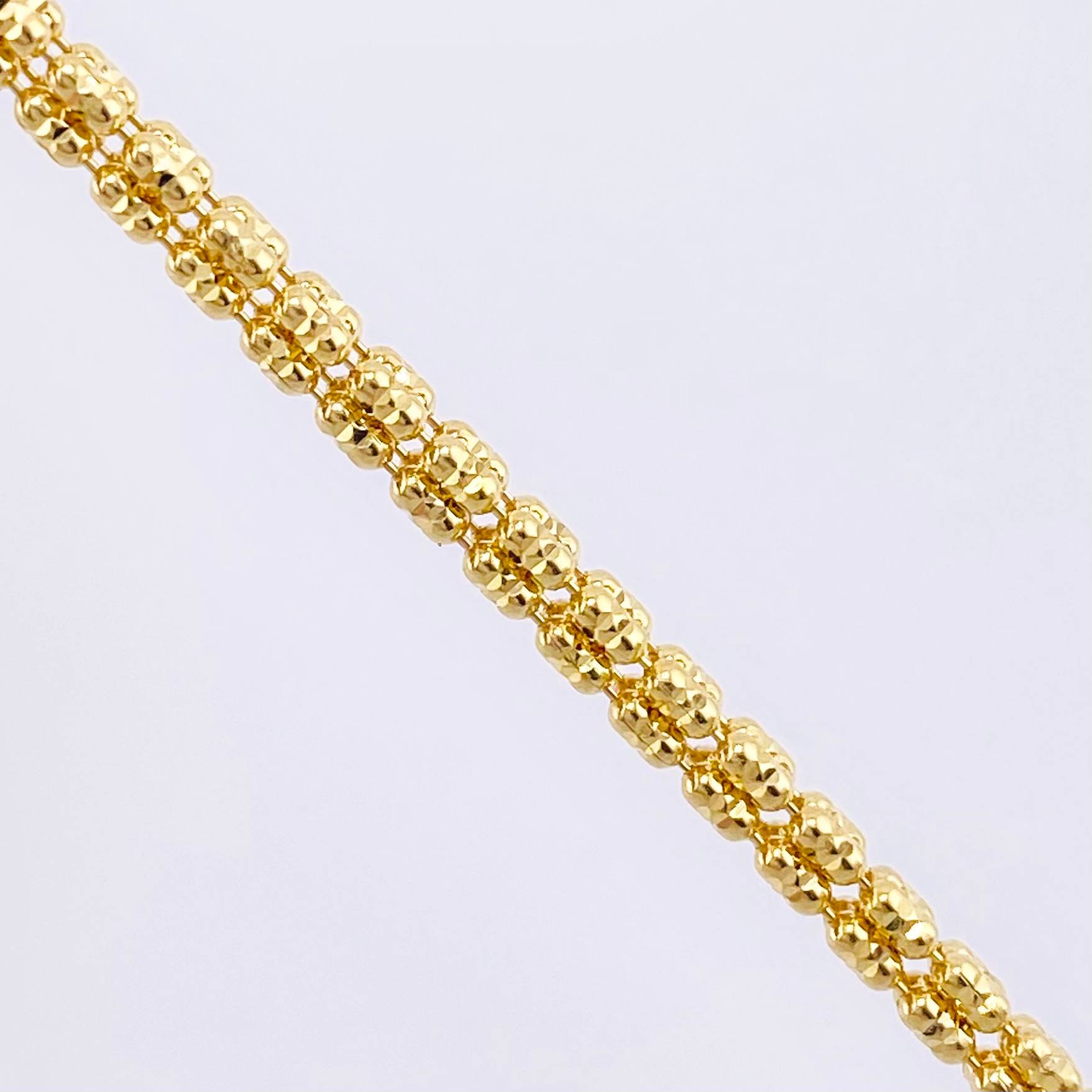 Pulso Ice 7.1g / 7 3/4 in / 3.1mm Dos Oros Amarillo Blanco 18K