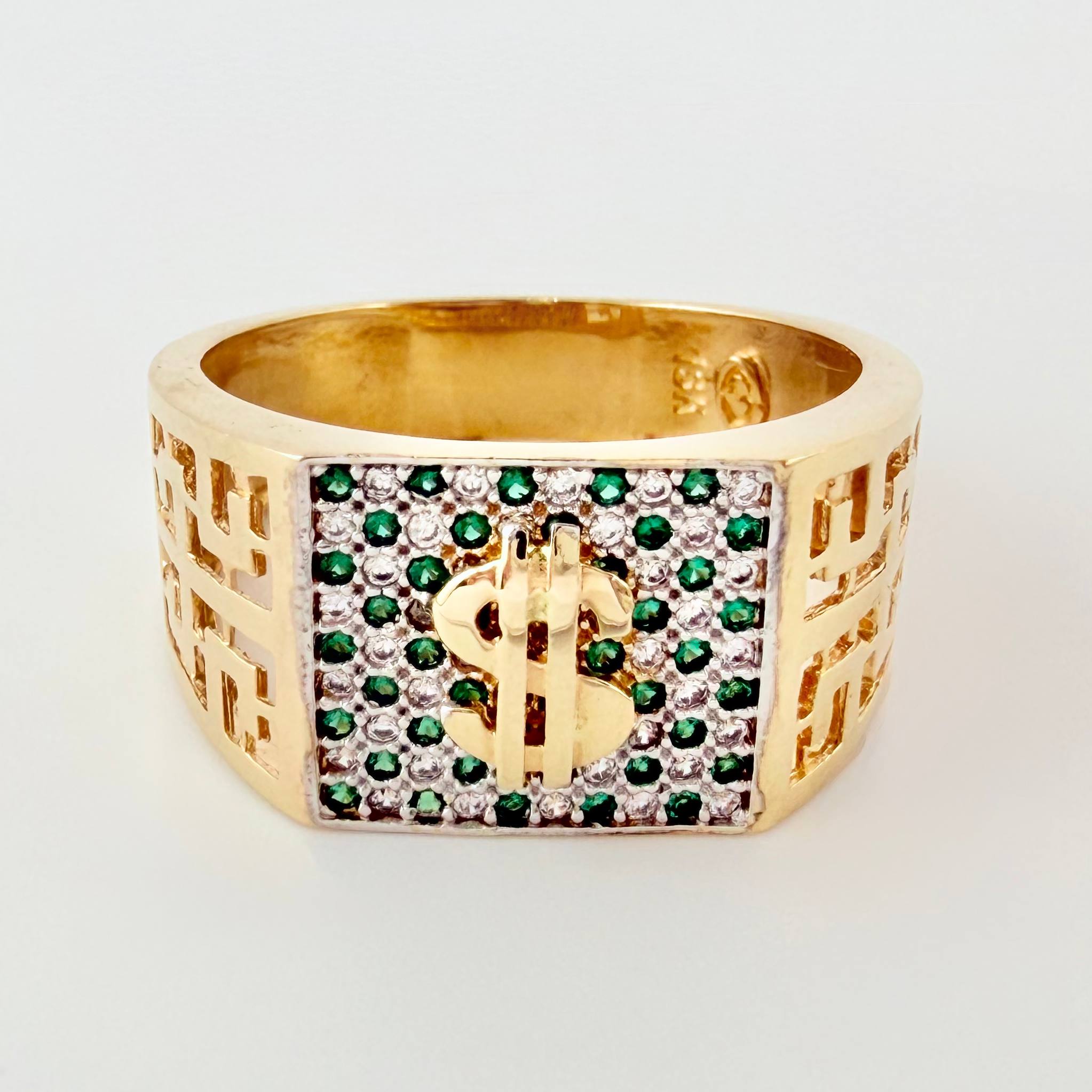 Anillo Marco Dólar Trival 6.75gr / T11 / Oro Amarillo 18K *