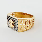 Anillo Marco Dólar Trival 6.75gr / T11 / Oro Amarillo 18K *