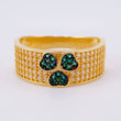 Triple Heart Churunbela Ring 4.4gr / T8 / Yellow Gold 18K *
