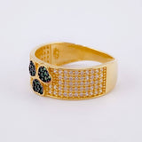 Triple Heart Churunbela Ring 4.4gr / T8 / Yellow Gold 18K *