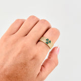 Triple Heart Churunbela Ring 4.4gr / T8 / Yellow Gold 18K *