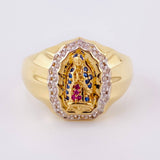 Anillo Virgen Guadalupe 5.3gr / T8 / Oro Amarillo 18K *