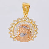 Dije Rostro De Cristo 7.65 g / 1 1/2 in Tres Oros 18K