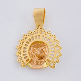 Dije Rostro De Cristo 7.65 g / 1 1/2 in Tres Oros 18K
