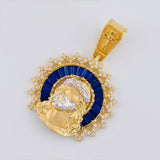 Pendant Face of Christ 7.95 g / 1 1/2 in 18K Yellow Gold