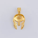 Pendant Gladiator Helmet 3.5 g / 1 1/4 in 18K Yellow Gold