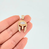 Pendant Gladiator Helmet 3.5 g / 1 1/4 in 18K Yellow Gold