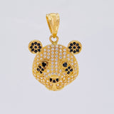 Pendant Panda Bear Face 4.55 g / 1 in 18K Yellow Gold