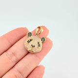 Pendant Panda Bear Face 4.55 g / 1 in 18K Yellow Gold