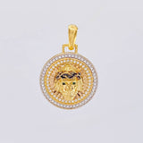 Dije Medalla Rostro Jesus 5.25 g / 1 1/4 in Tres Oros 18K