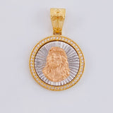Dije Medalla Rostro Jesus 5.55 g / 1 1/4 in Tres Oros 18K