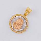 Dije Medalla Rostro Jesus 5.55 g / 1 1/4 in Tres Oros 18K