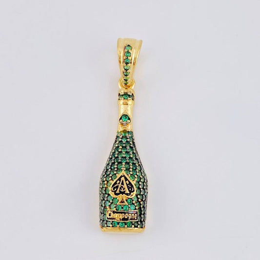 Dije Botella De Champagne 4.2 g / 1 1/2 in Oro Amarillo 18K