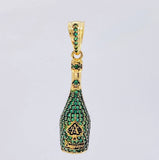 Dije Botella De Champagne 4.2 g / 1 1/2 in Oro Amarillo 18K