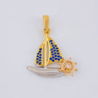 Pendant Ship 2.85 g / 1 in Three 18K Golds