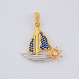Pendant Ship 2.85 g / 1 in Three 18K Golds