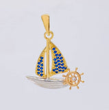 Pendant Ship 2.85 g / 1 in Three 18K Golds