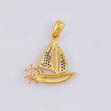 Pendant Ship 2.85 g / 1 in Three 18K Golds