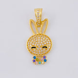 Pendant Rabbit Face 2.35 g / 1 in Yellow Gold 18K