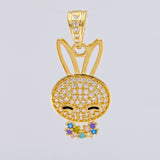 Pendant Rabbit Face 2.35 g / 1 in Yellow Gold 18K