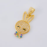 Pendant Rabbit Face 2.35 g / 1 in Yellow Gold 18K
