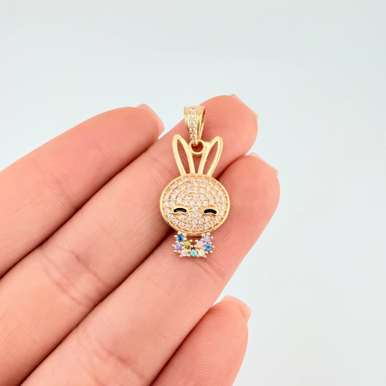 Pendant Rabbit Face 2.35 g / 1 in Yellow Gold 18K