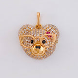 Pendant Bear Face 3 g / 3/4 in 18K Rose Gold