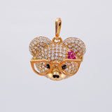 Pendant Bear Face 3 g / 3/4 in 18K Rose Gold