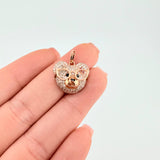 Pendant Bear Face 3 g / 3/4 in 18K Rose Gold