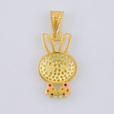 Dije Rostro Conejo 1.4 g / 1 in Oro Amarillo 18K