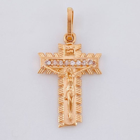 Dije Cruz Señor De Los Milagros 2.15 g / 1 in Oro Rosa 18K
