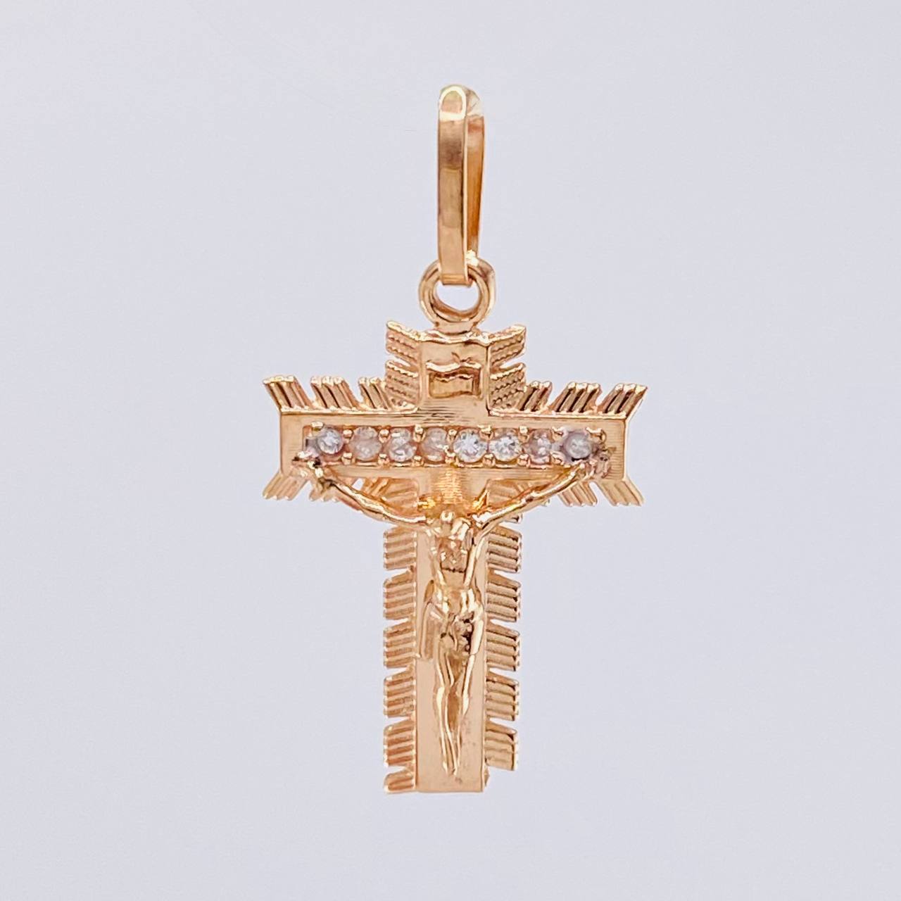 Pendant Cross Lord Of Miracles 2.15 g / 1 in 18K Rose Gold
