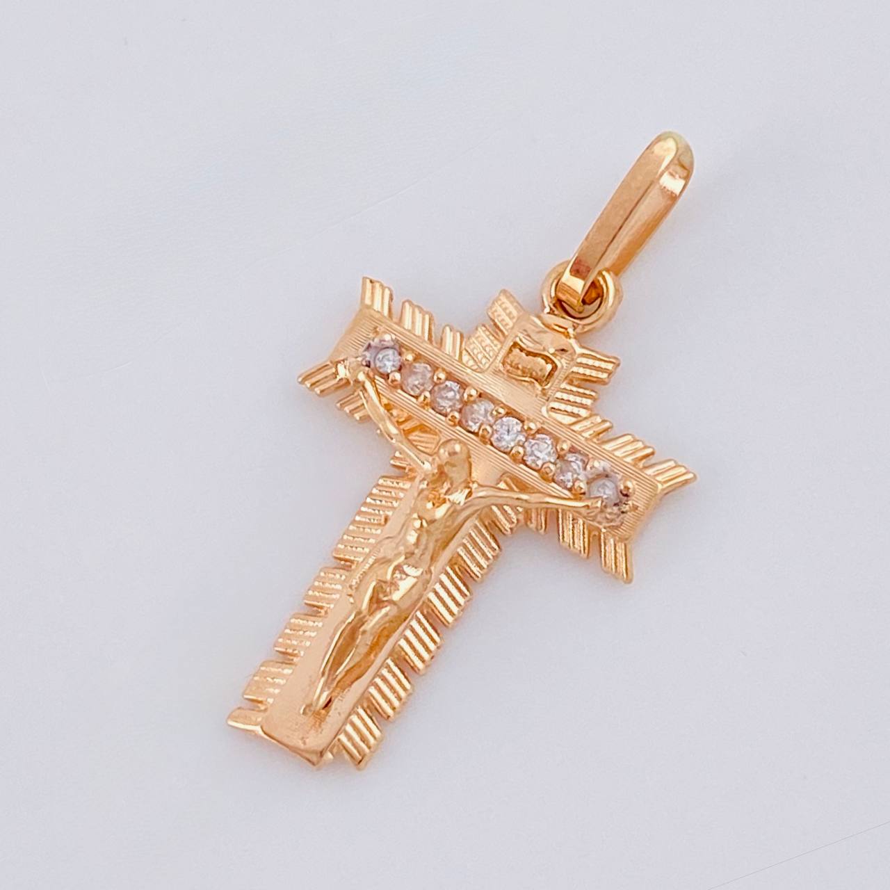 Pendant Cross Lord Of Miracles 2.15 g / 1 in 18K Rose Gold