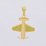 Pendant Airplane 2.65 g / 1 1/4 in Yellow Gold 18K