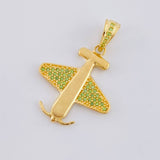 Pendant Airplane 2.65 g / 1 1/4 in Yellow Gold 18K