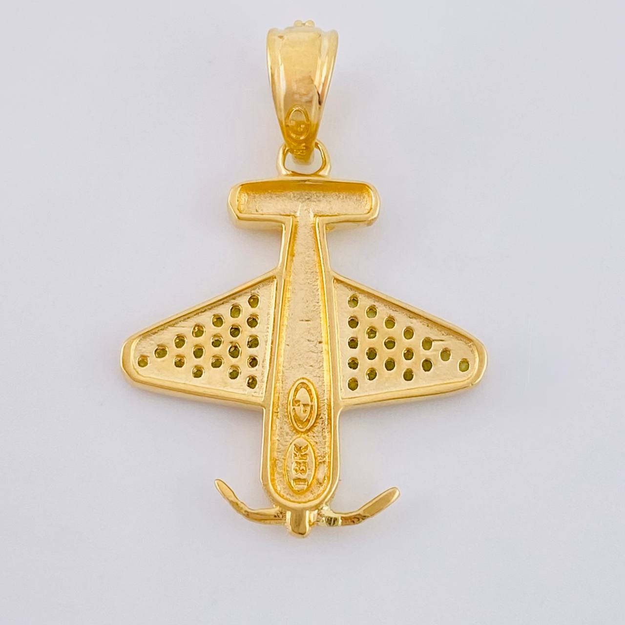 Pendant Airplane 2.65 g / 1 1/4 in Yellow Gold 18K