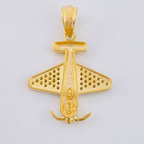 Pendant Airplane 2.65 g / 1 1/4 in Yellow Gold 18K