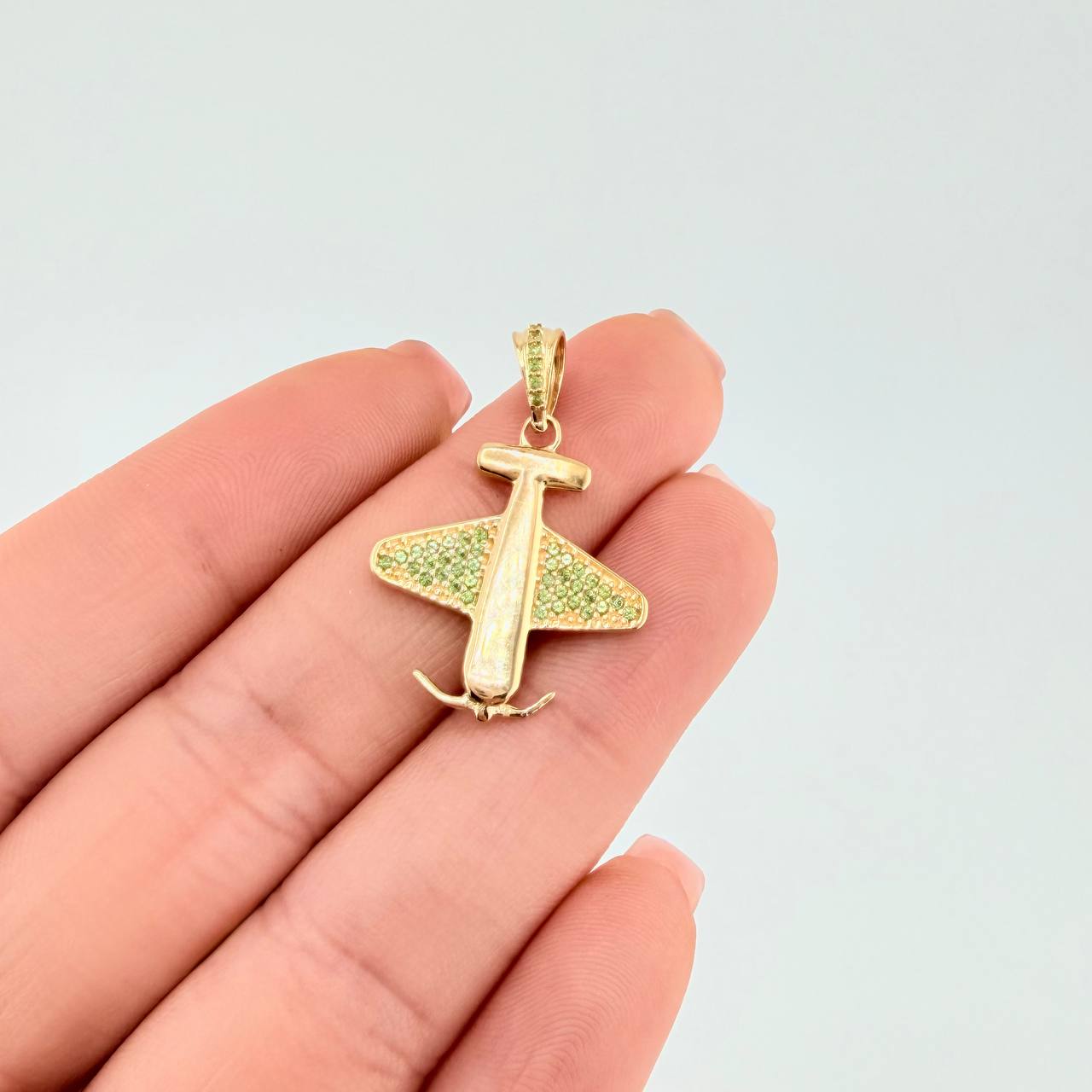 Pendant Airplane 2.65 g / 1 1/4 in Yellow Gold 18K