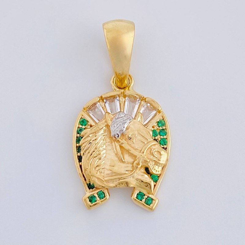 Dije Herradura Caballo 2.6 g / 1 in Oro Amarillo 18K