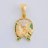 Dije Herradura Caballo 2.6 g / 1 in Oro Amarillo 18K