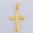 Dije Cruz Bordes Punteadas 0.9 g / 1 1/4 in Oro Amarillo 18K