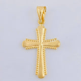 Dije Cruz Bordes Punteadas 0.9 g / 1 1/4 in Oro Amarillo 18K